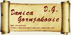 Danica Gornjaković vizit kartica